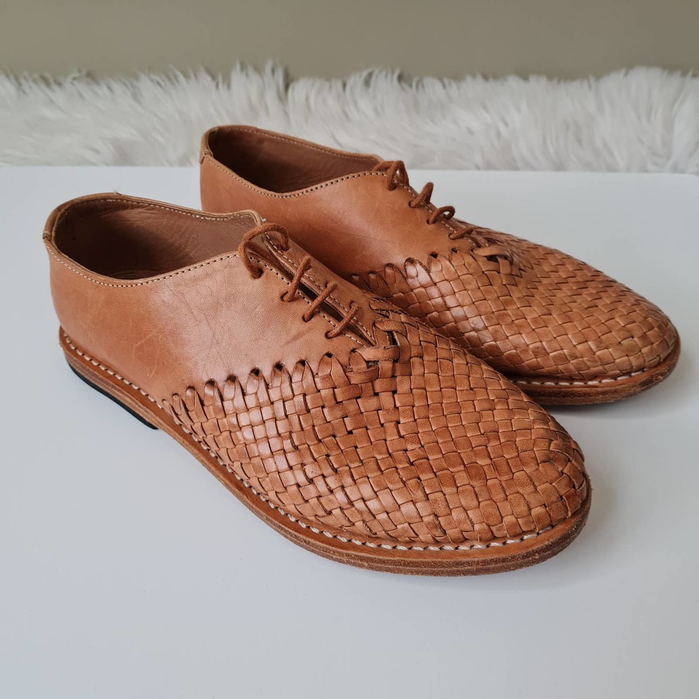WILL Leather Goods Tan Leather Oxfords